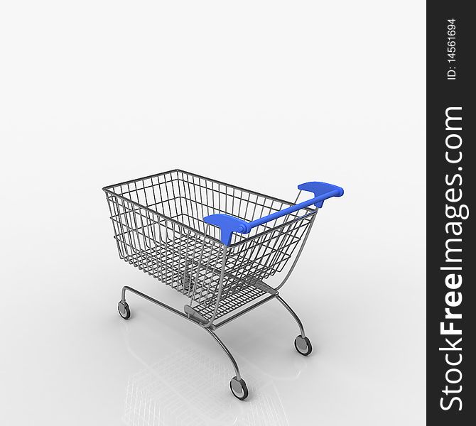 High Quality 3D rendering of Shopping Cart. High Quality 3D rendering of Shopping Cart