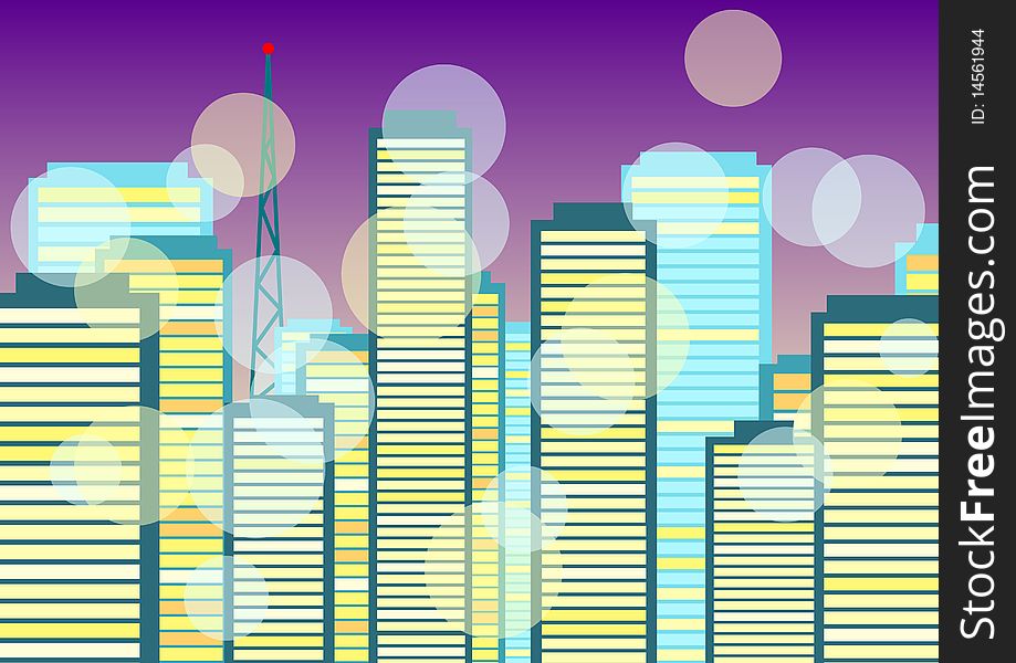 Abstract city background. Vector illustration