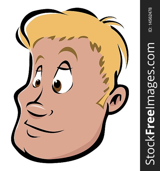 Cartoon vector illustration of a content expression