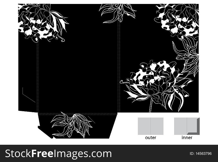 Template for folder design. Universal template for greeting card, web page, background