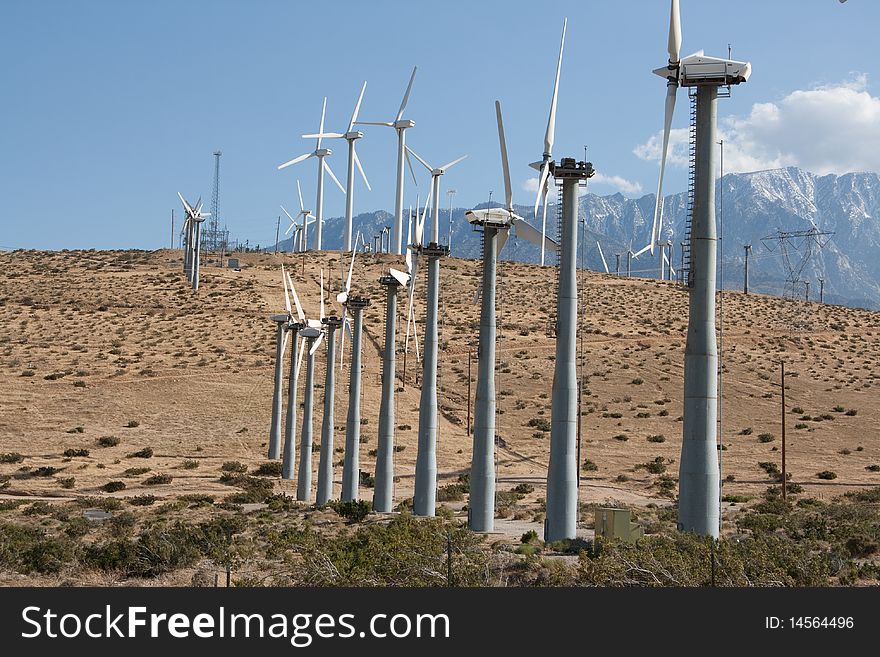 Wind mill farm in southern california