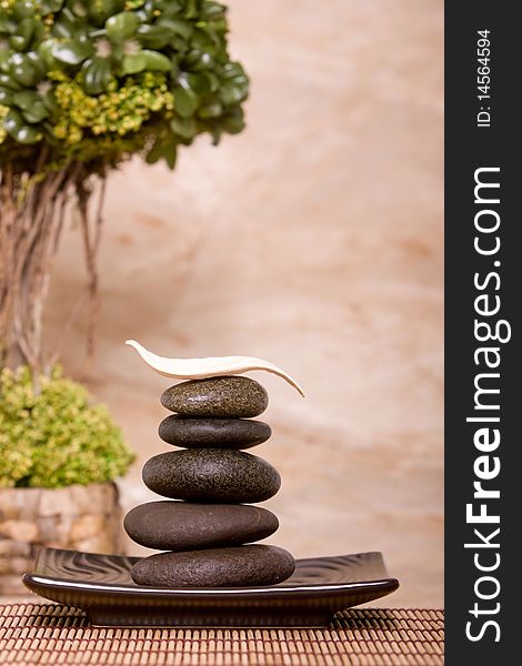 Lastone therapy stones with spa objects