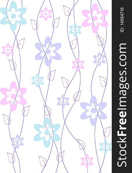 Seamless spring flower pattern background