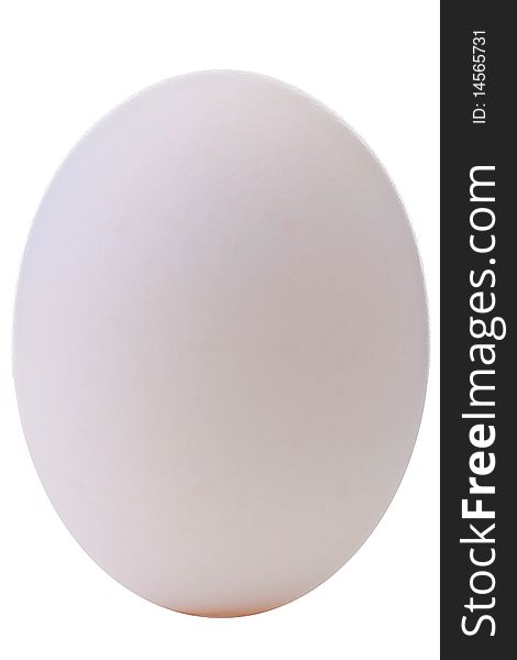 Chicken large egg on a white background.