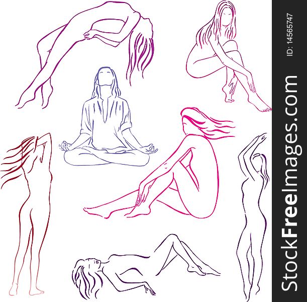Spa Woman Silhouette Illustration