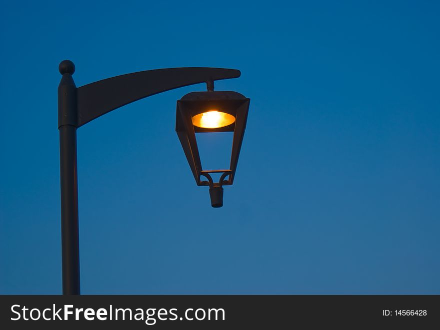 Night Lamp on a dark blue background