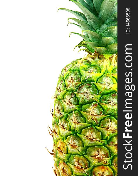 Fresh pineapple isolated on white background