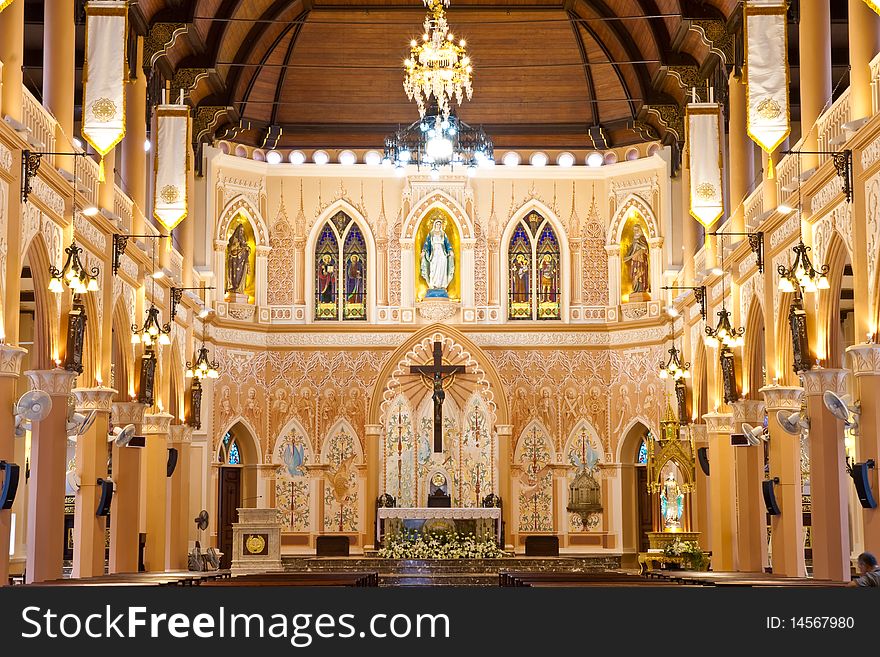 Over 100 Years Old Church In Thailand