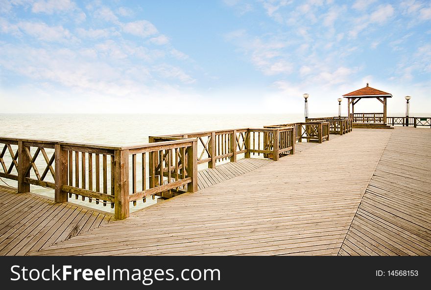 Composite image, the beautiful lakeside