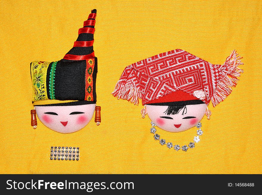 Finery embroidery of Chinese minority traditional