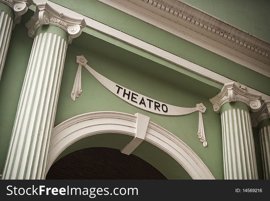 Main Portico To Dom Pedro V Theater