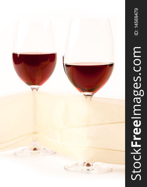 Glasses of wine shot on white background. Glasses of wine shot on white background.