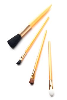 Are Four Brushes Makeup Royalty Free Stock Photography Are Four Brushes Makeup Royalty Free Stock Photography