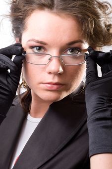 Young Woman With Glasses Stock Photography