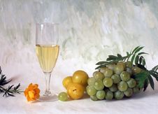 White Wine And Grapes Stock Image White Wine And Grapes Stock Image
