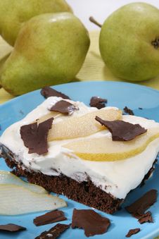 Chocolate Pear Cake Royalty Free Stock Photography Chocolate Pear Cake Royalty Free Stock Photography