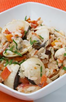 Risotto With Shells Royalty Free Stock Photography Risotto With Shells Royalty Free Stock Photography