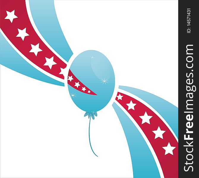 Patriotic american background with balloon