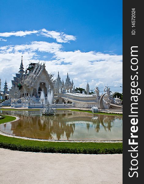 Take from Chiangrai Province.This temple call Wat Rong Khun design by most popular artist in thailand.design from imagine. Take from Chiangrai Province.This temple call Wat Rong Khun design by most popular artist in thailand.design from imagine