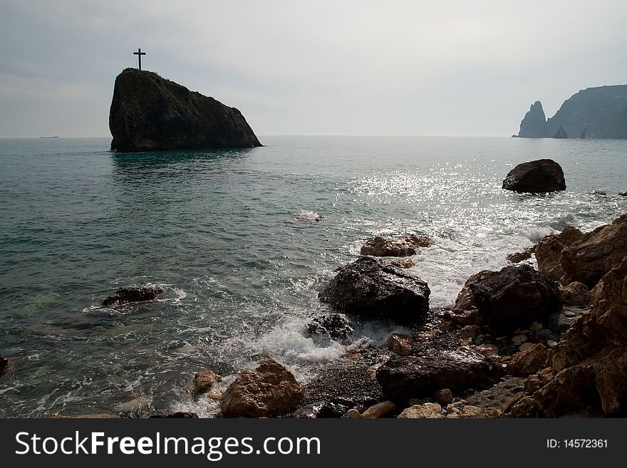 Cape Fiolent which is located on the Black Sea coast