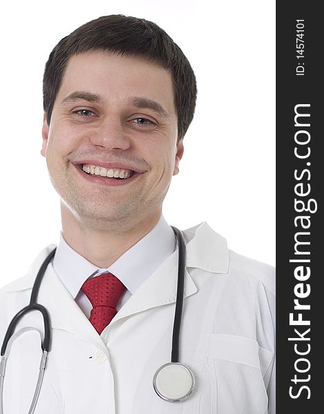 Smiling Medical Doctor With Stethoscope