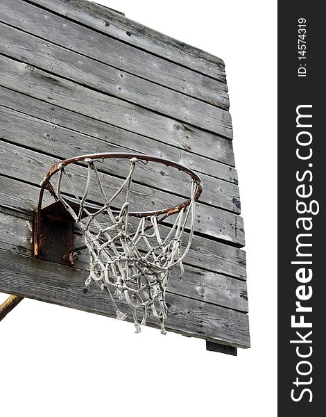 Basketball hoop isolated on white background