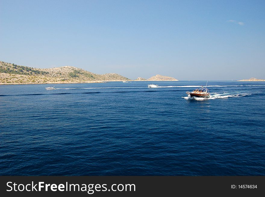 majestic picturesque bare rocky islands of Kornati