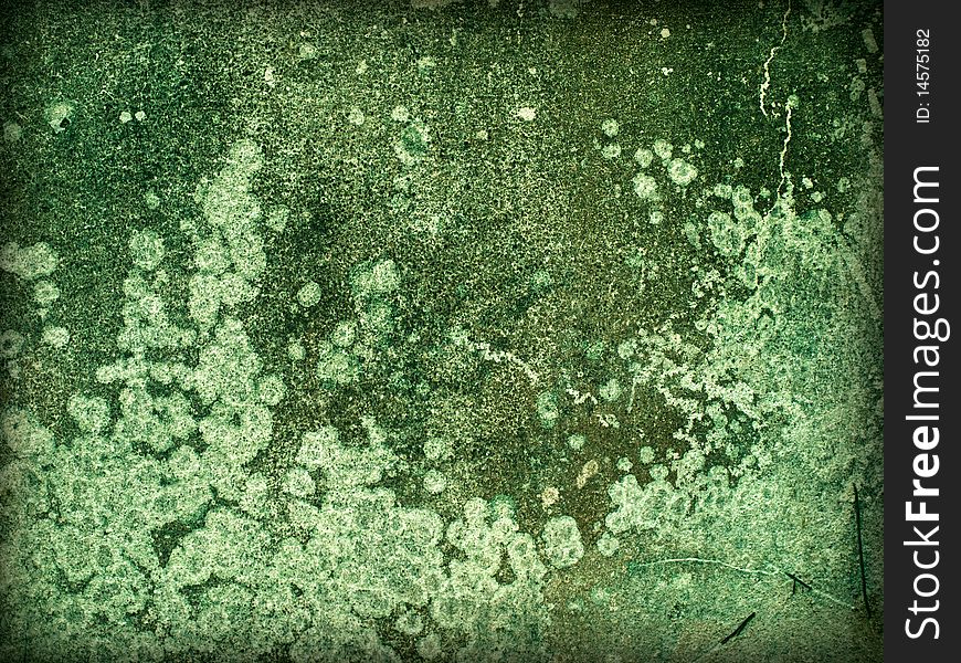 Green old wall dark edges. Green old wall dark edges