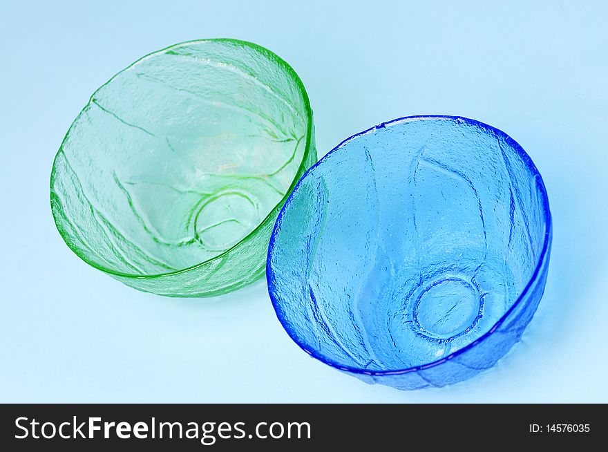 This is a beautiful colorful glass bowl.