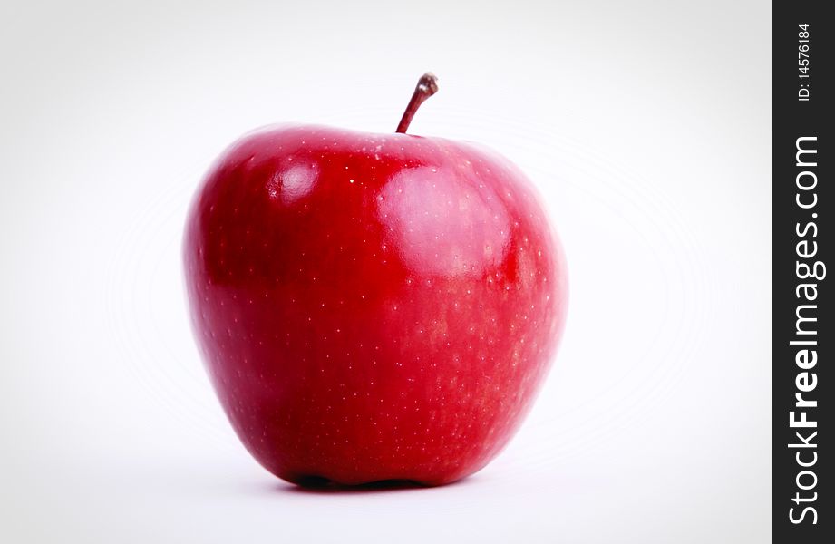 Red apple on white background, Fruit image