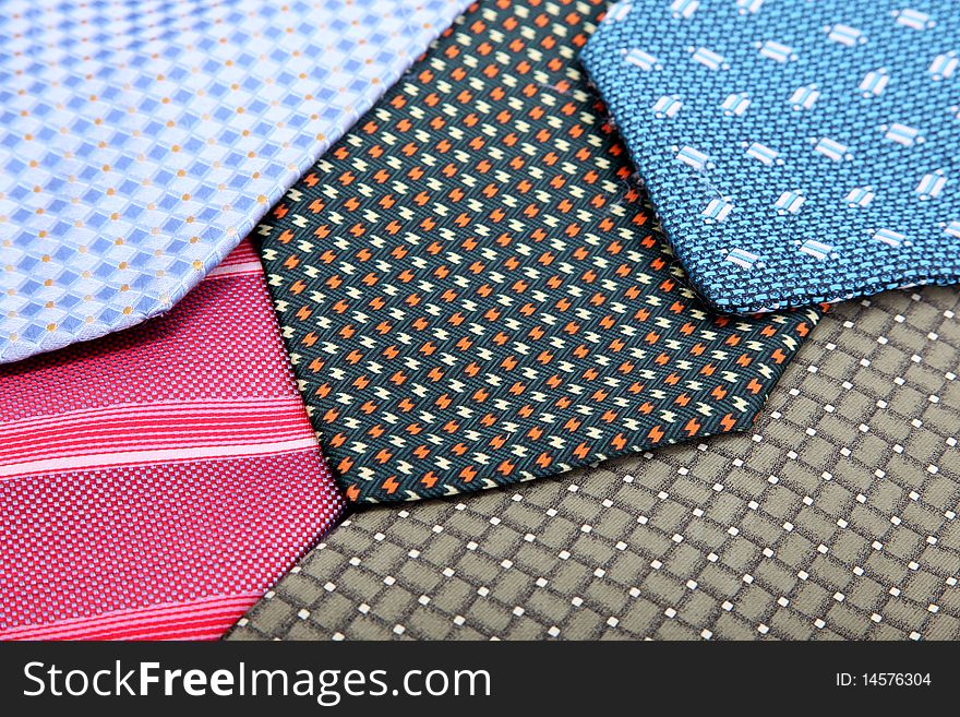 Blue, magenta, brown and black elegance ties. Blue, magenta, brown and black elegance ties