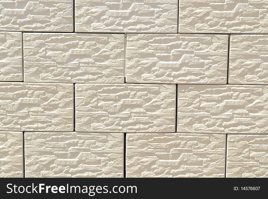 Wall made of decorative brick