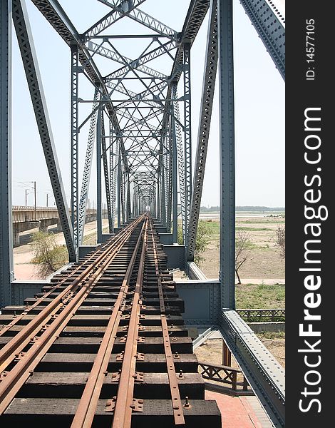 Abandoned iron bridge sites in Pingtung County, Taiwan.