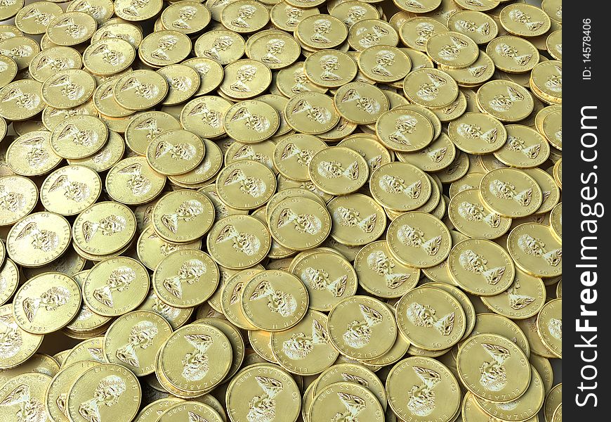 Hq image of gold coins on wite background. Hq image of gold coins on wite background