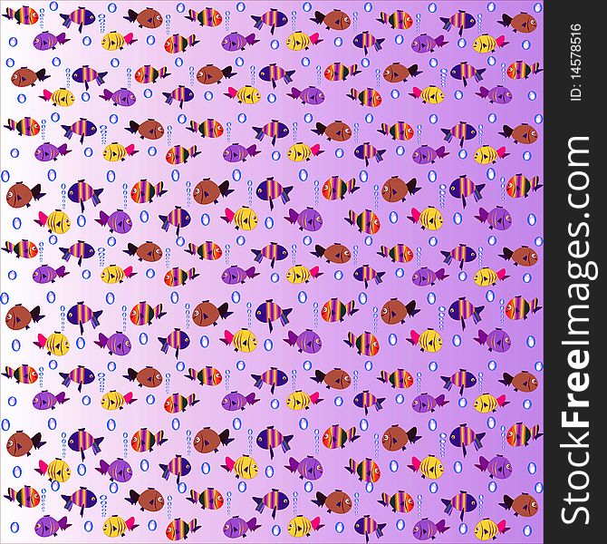 Lilac background with tropical fish. Lilac background with tropical fish.