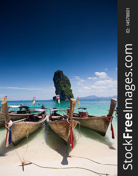 Boat at Por-da Island , Krabi Thailand