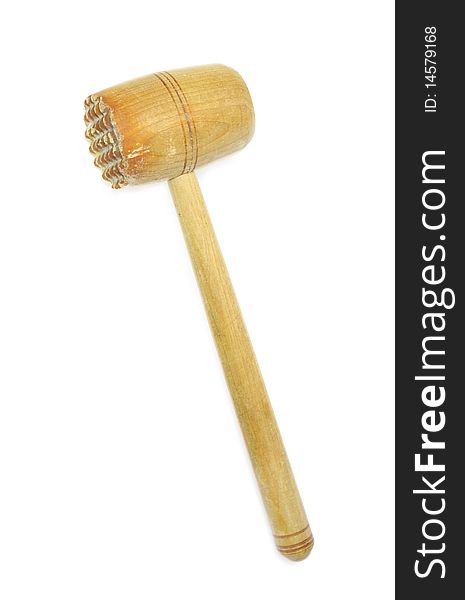 Used wooden meat hammer