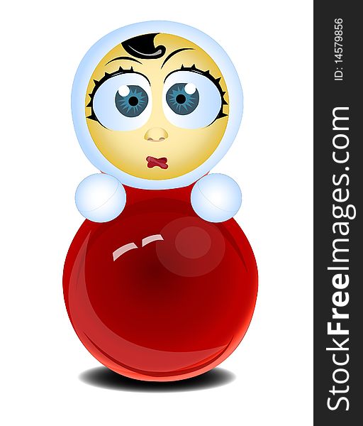 Roly-Poly doll, tilting, wobbles doll. Vector-Illustration. Roly-Poly doll, tilting, wobbles doll. Vector-Illustration