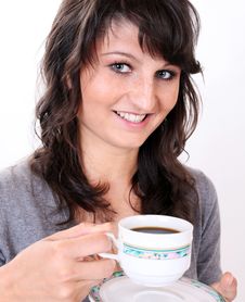 Coffee Woman Royalty Free Stock Photography Coffee Woman Royalty Free Stock Photography