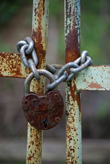 Old Iron Gates Closed Wiyh Chain And Padlock Stock Photography Old Iron Gates Closed Wiyh Chain And Padlock Stock Photography