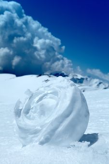 Snow Ball In Swiss Alps Royalty Free Stock Image Snow Ball In Swiss Alps Royalty Free Stock Image