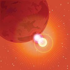 Red Planet In Space Royalty Free Stock Photos Red Planet In Space Royalty Free Stock Photos