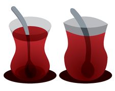 Pair Of Tea Glasses Royalty Free Stock Photography Pair Of Tea Glasses Royalty Free Stock Photography
