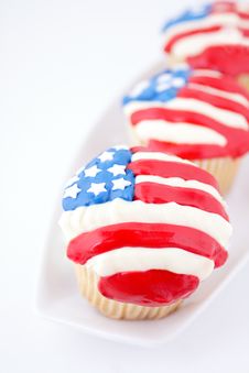 American Flag Cupcakes Royalty Free Stock Images American Flag Cupcakes Royalty Free Stock Images