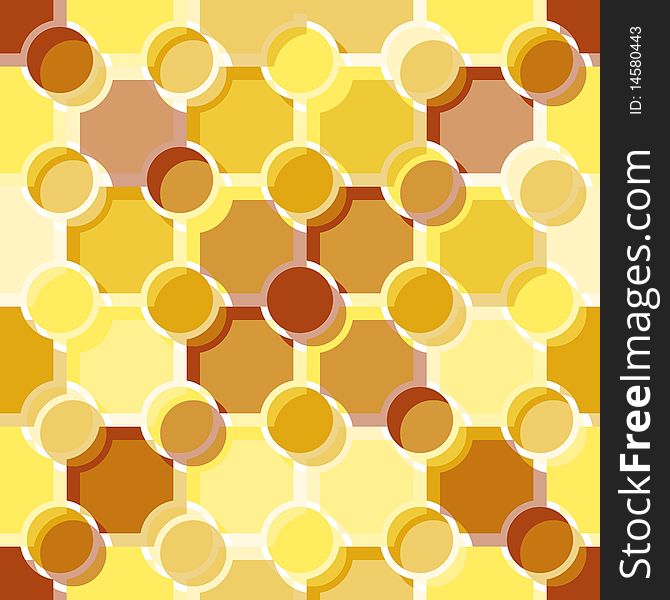 Seamless pattern with brown yellow tiles. Seamless pattern with brown yellow tiles