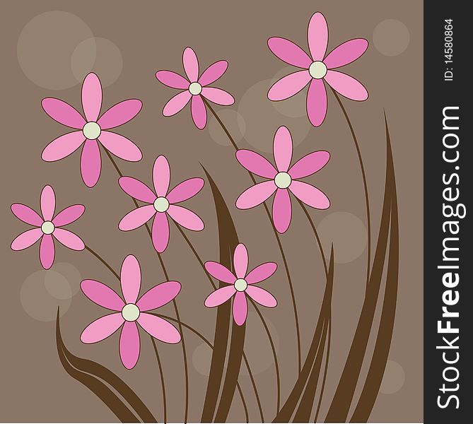 Abstract Flower background.vector format.