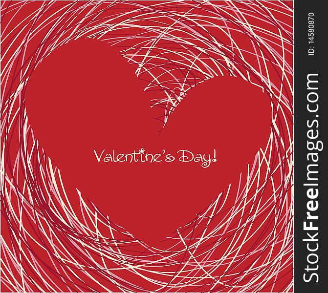 Sweet valentine card. vector format.