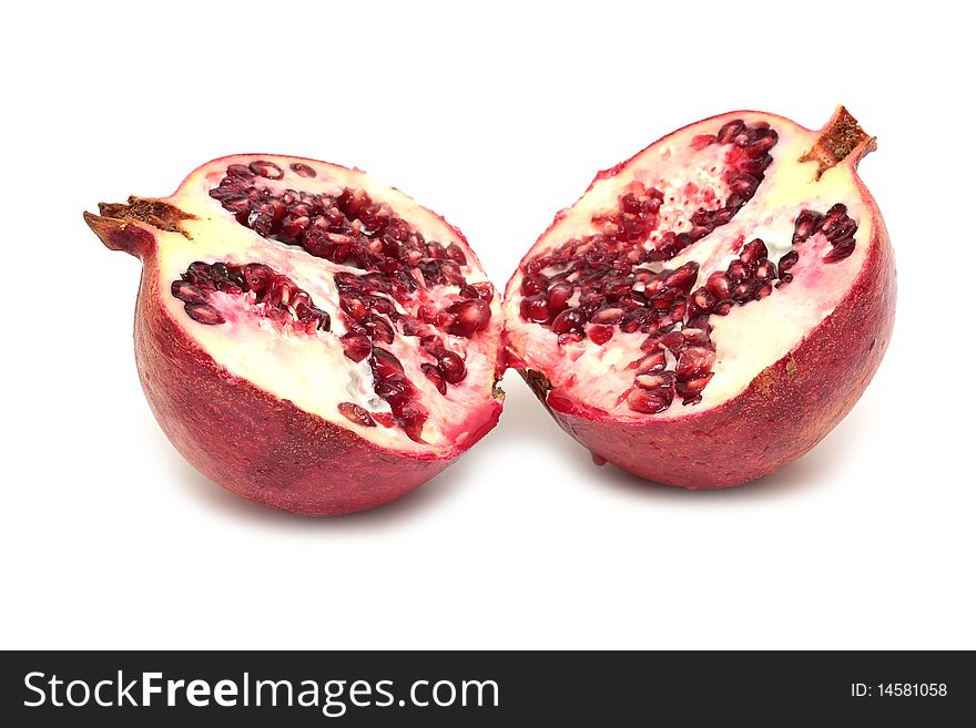 Pomegranate isolated on the white bacground