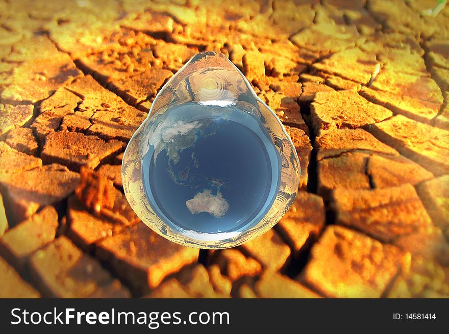 Earth water concept