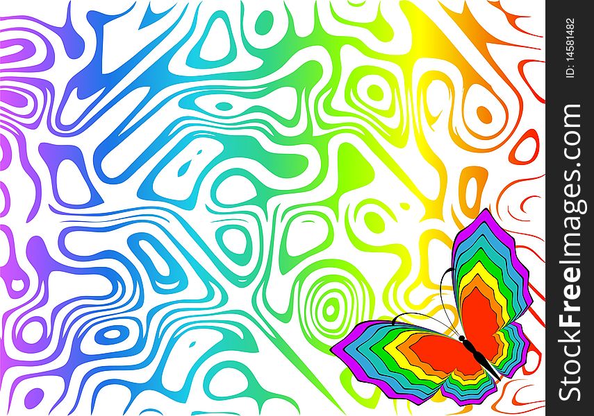 Abstract Butterfly. Beautiful illustration for a design